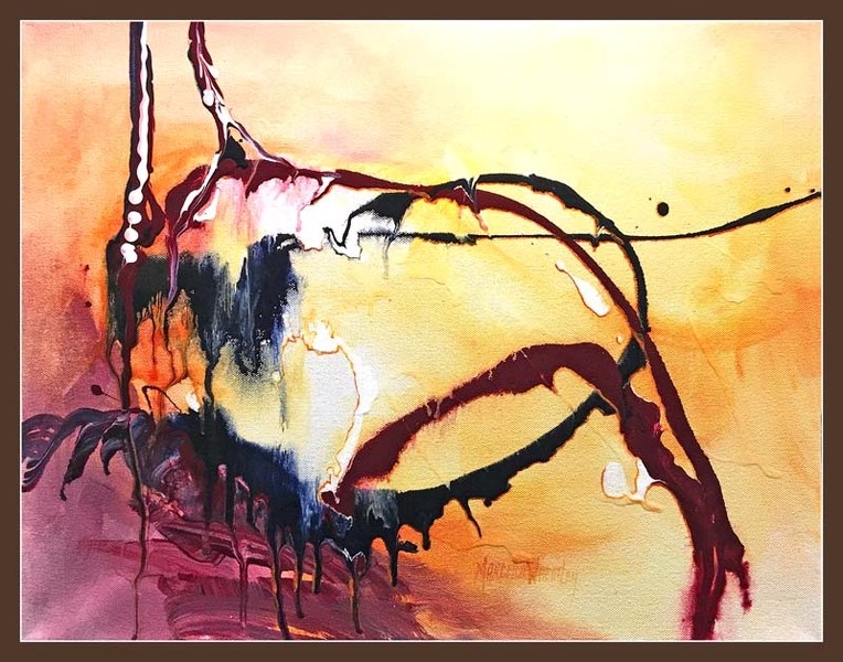 Circle of Life, 16&#215;20 acrylic-on-canvas by Marcella Wheatley.