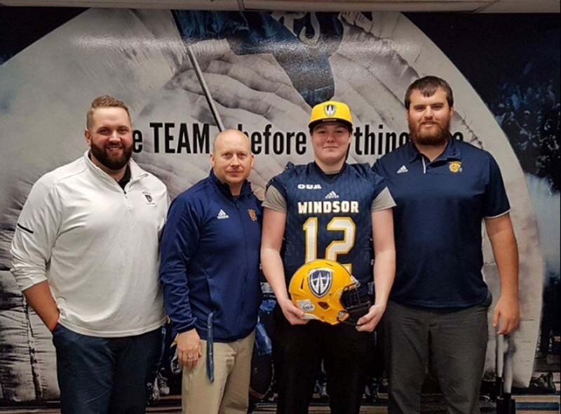 Former Cochrane Cobras quarterback Brett Conlon signed with the University of Windsor Lancers football program on April 13.