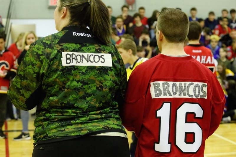 St. Timothy High School raised over $1600 during their Humboldt fundraiser on April 13.