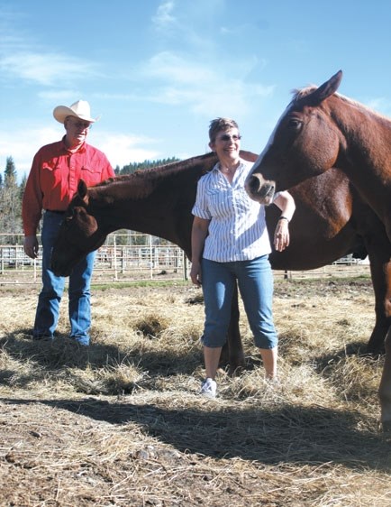 Randy and Kathy Bates of the Bates Bar J Ranch spend some time with their few remaining horses, following their final horse and tack sale, as they close the final season of