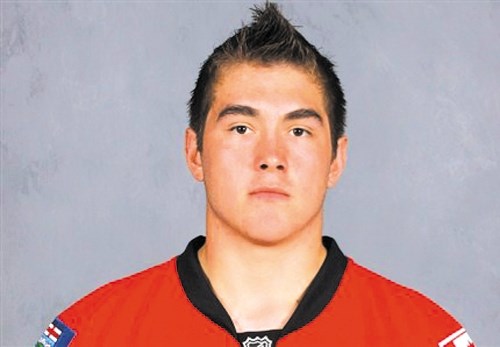 Flames prospect Michael Ferland.