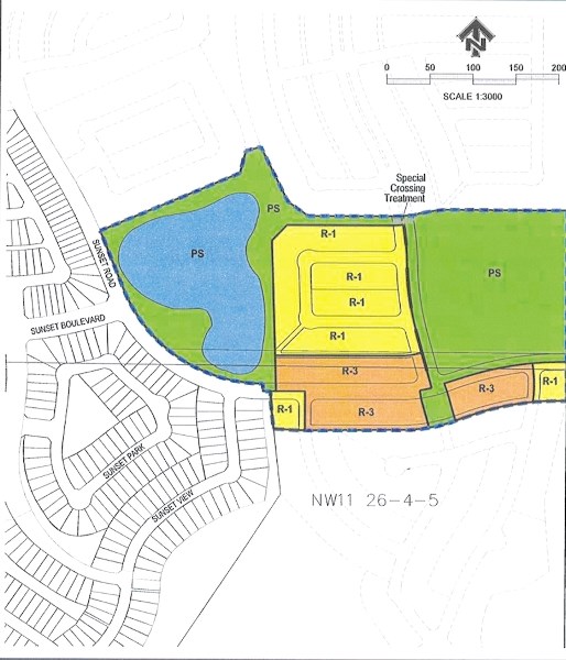 Graphic depicting development plans for Sunset Ridge.