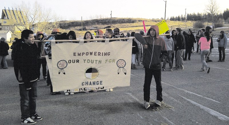 There was a good showing of participating Morley youth at the second annual Family Violence Awareness Walk, hosted by the Eagle&#8217;s Nest Family Shelter on Nov. 27.