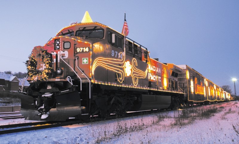 The CP Holiday Train will visit Cochrane and Morley Dec. 13.