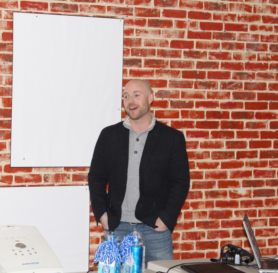 Cochrane mayor Truper McBride, who is an avid user of social media tools, such as Twitter, spoke during the town&#8217;s &#8216;social media social for business&#8217; on