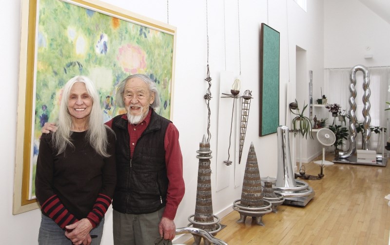 Harry Kiyooka and Katie Ohe, inside their home in Springbank. The couple intend to open the first dedicated contemporary arts facility in Alberta.