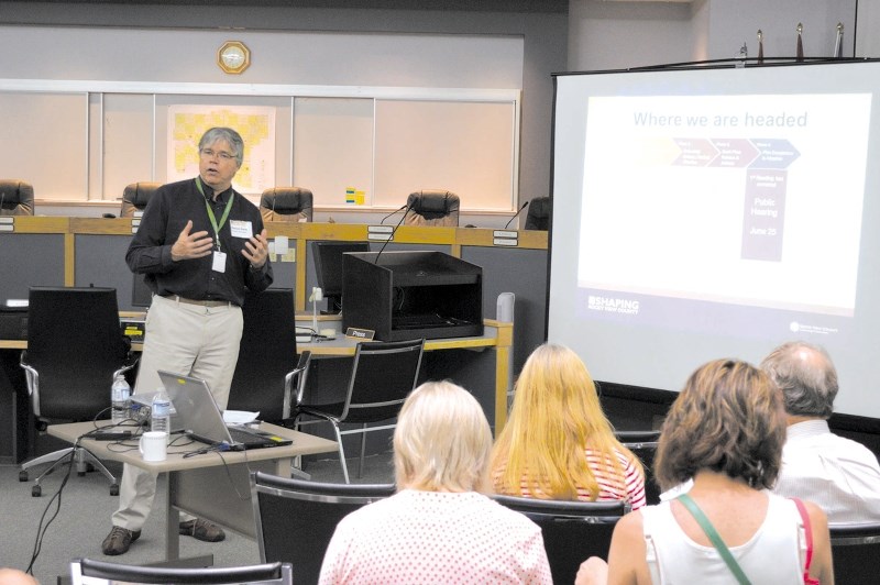 Senior Planner and Project Manager Richard Barss presented the highlights of the County Plan to area residents during an open house held at the County Administration