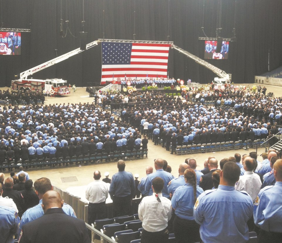 Cochrane firefighter Dave Levisky was in Houston, Texas for the memorial service recognizing the four firefighters killed on the job in that city May 31.