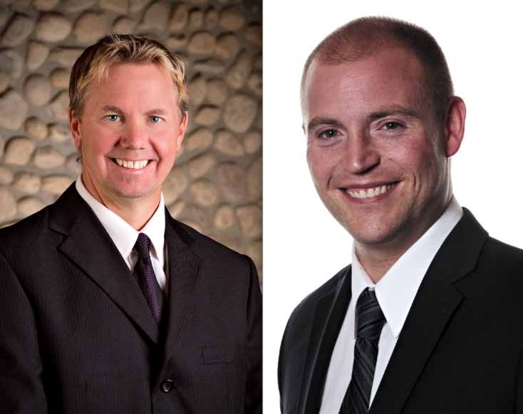 Councillor Jeff Toews and Mayor Truper McBride have differing views when it comes to the construction of the new Aquatic Centre.