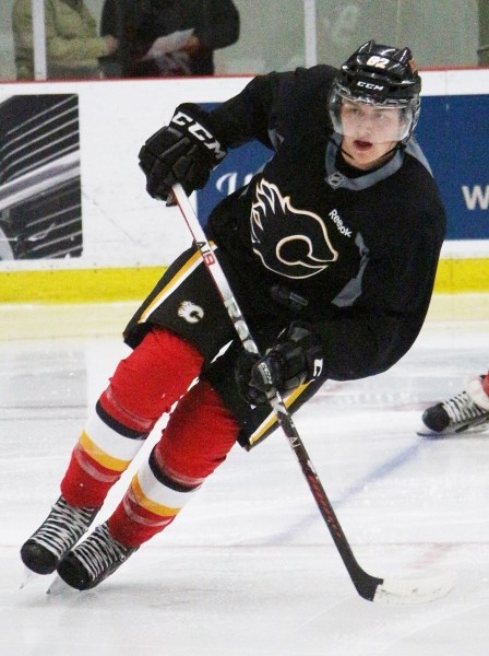 Cochrane&#8217;s Coda Gordon is back with the Western Hockey League Swift Current Broncos after attending the Calgary Flames training camp.