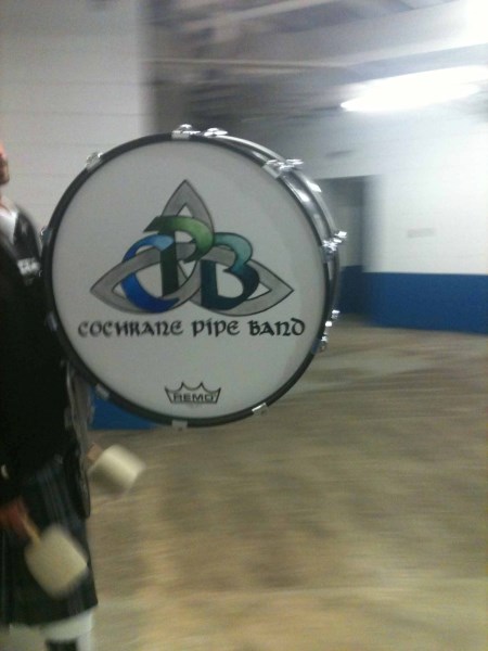 The new logo for the Cochrane Pipe Band designed by Norma Siegle.