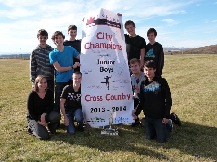 St. Timothy High School junior boys cross-country running team won the Calgary Senior High School Athletic Association junior boys city championship Oct. 9 at Calgary Olympic 