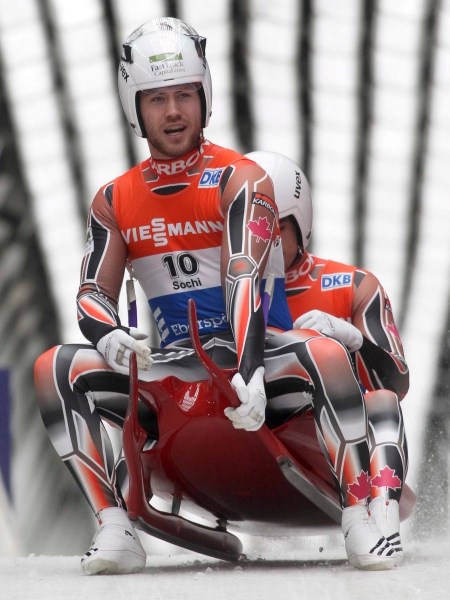 Cochrane&#8217;s Tristan Walker, and sliding partner Justin Snith of Calgary, completed their last training run Nov. 5 on the Olympic luge track in Sochi, Russia. The