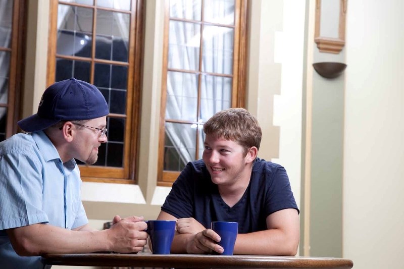 Jacob Rohloff, right, chats with his six-year mentor Jon Thompson. Big Brothers Big Sisters serving Cochrane and Rocky View County is on the hunt for volunteer mentors.