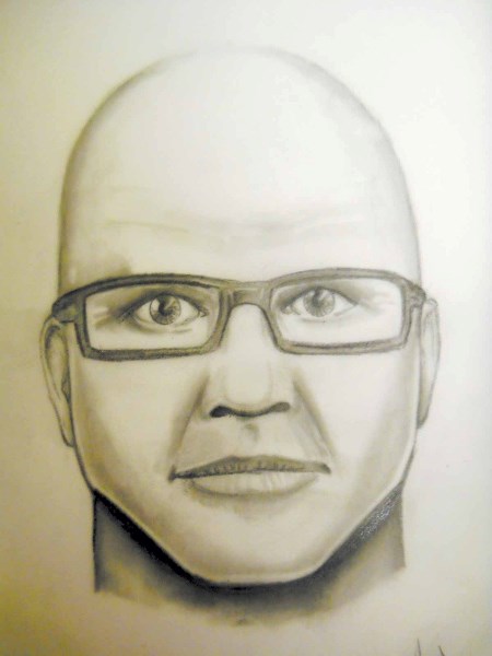 RCMP have released this sketch of a man who allegedly exposed himself to a teenage girl in Cochrane on Nov. 30. The suspect is described as 5-foot-11, bald and clean-shaven.