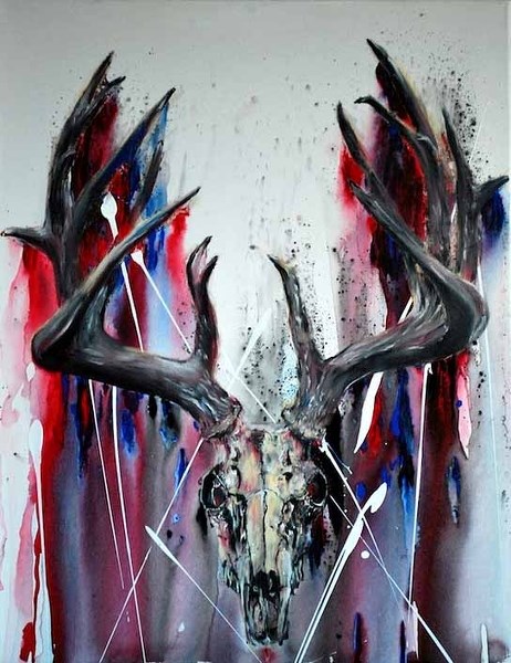 Sydoryk&#8217;s work takes a classic image and melds it with a unique twist. This piece is called &#8220;Angst&#8221; and is part of his Splash series.