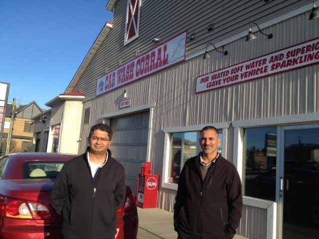 Immigrating to Canada from Kenya in 1976, Shafique and Karim Javer own Cochrane&#8217;s Car Wash Corral.