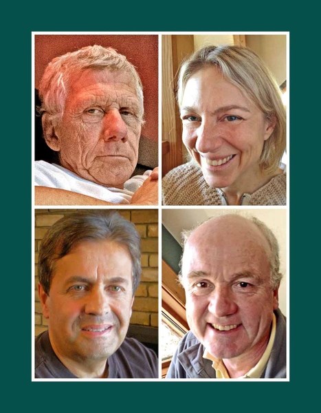 Panelists (clockwise from upper left) Jack Blair, Dara Dines, Chris Stanley and Robert Kelly will discuss “;Creativity, Imagination and Passion”at the Jan. 10 meeting of
