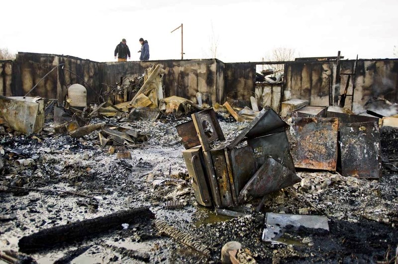 A home at the L.J. Ranch was destroyed by fire Jan. 8.