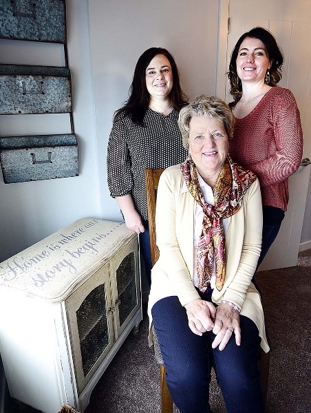 Joy West-Eklund, front, Shianna Pace, right, and Carly Scrymgeour are all registered midwives, the latter two will be working at the newly opened Cochrane Community Midwives