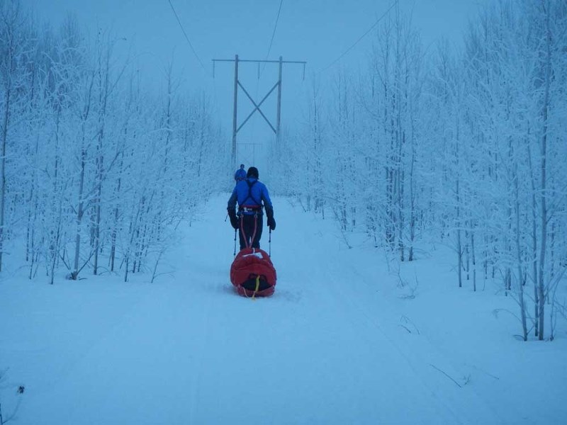 The trails in the Yukon Arctic Ultra.