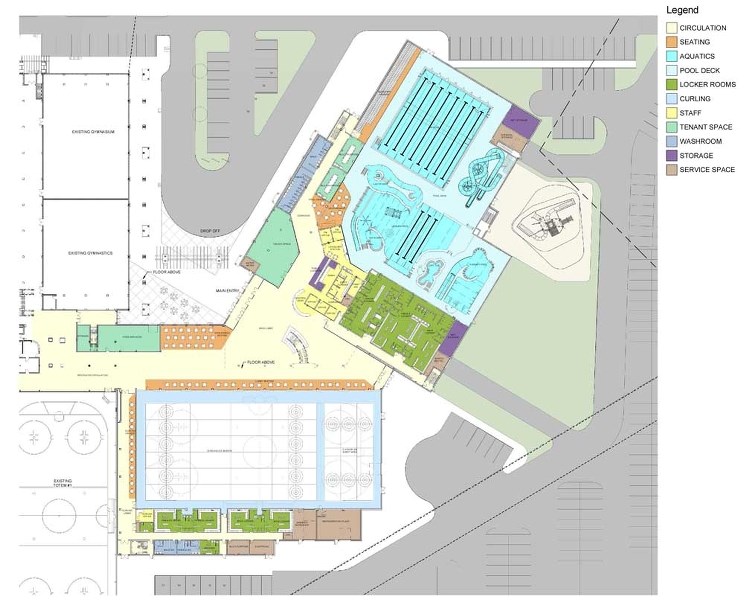 The new design for the pool/curling facility trimmed a few million dollars off the budget, bringing the total to $47.3 million, $2.3 million shy of council&#8217;s approved