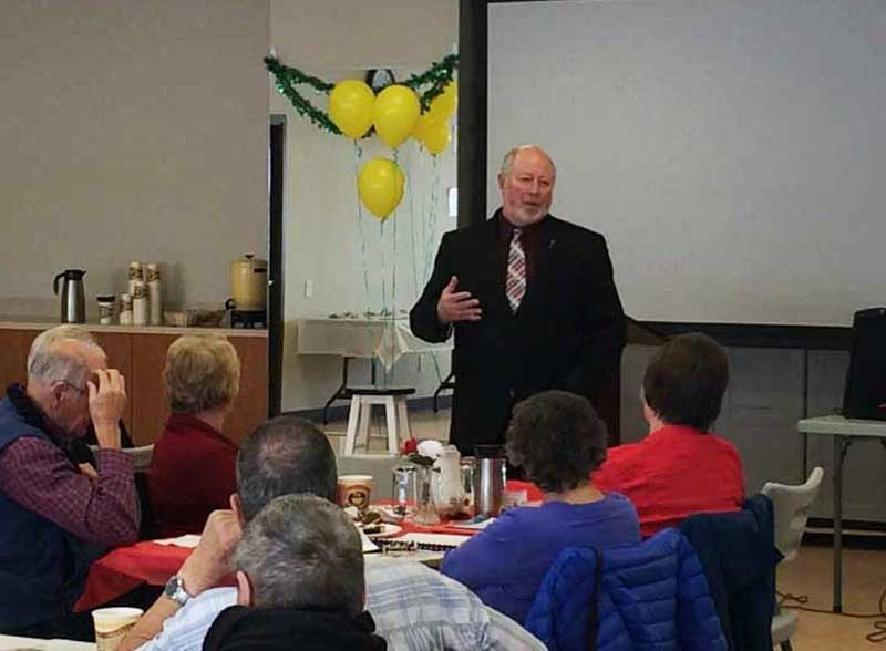 Banff-Cochrane MLA Ron Casey visited members of Seniors on the Bow March 20, and voiced his feelings on former premier Alison Redford stepping down, among other regional