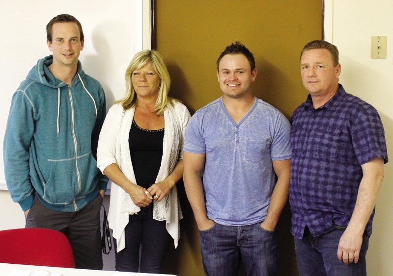 Newcomer Mark Lootens (from left) was voted Cochrane Generals new secretary at the team&#8217;s annual general meeting May 13. Mel Boothby returns as treasurer, former player 