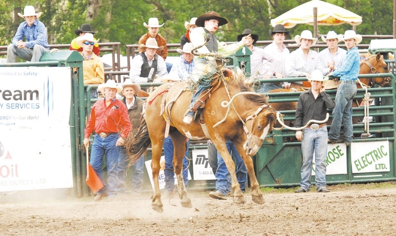 Keenan Reinhardt participated in the Dogpound Rodeo last year and scored 73 points with a ride on One Spot.