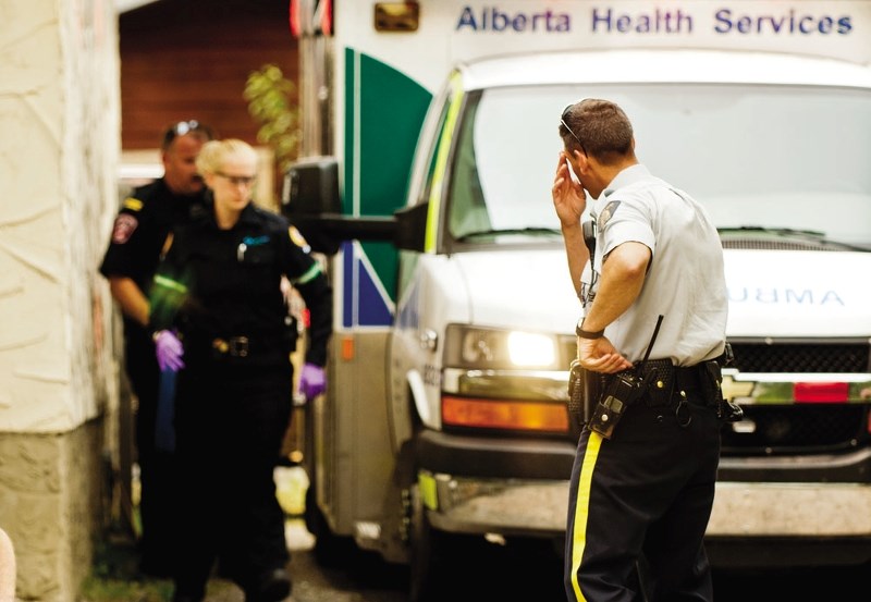 A man died following a fall from a roof July 18.
