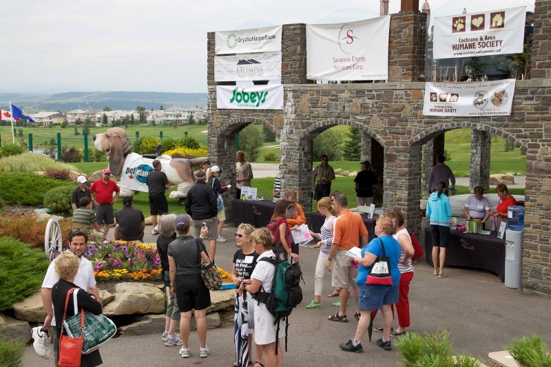 Golf carts decorated as a cat and dog will be making the rounds during the Cochrane and Area Humane Society fundraising golf tournament set for GlenEagles on Aug. 14.