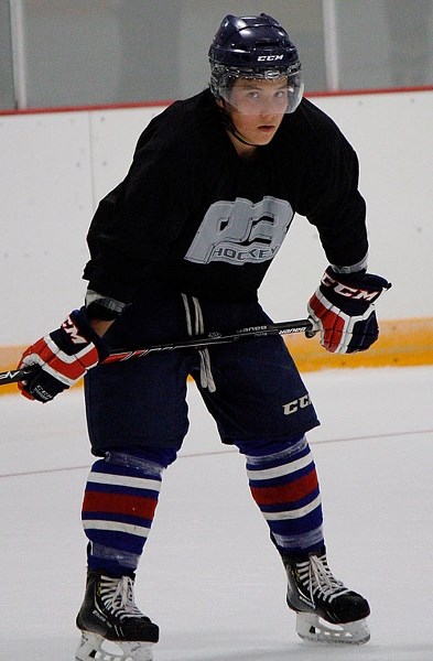 Lethbridge Hurricanes forward Tyler Wong of Cochrane skates at NXT Level P3 hockey camp at SLSFSC Aug. 18. He&#8217;s in Lethbridge now preparing for his third WHL season.