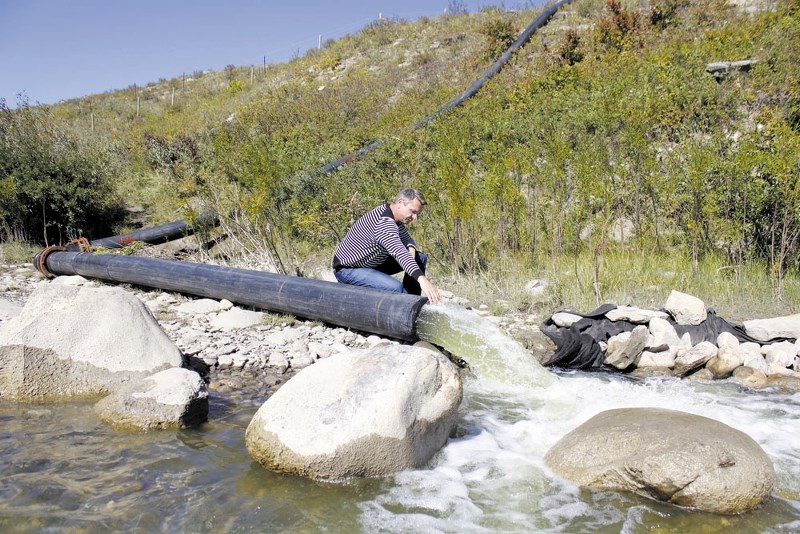 Shaun Fielding, vice-president of the Pacific Region for Canadian Dewatering (the company contracted by the province to install and service the 10-inch pipeline that is