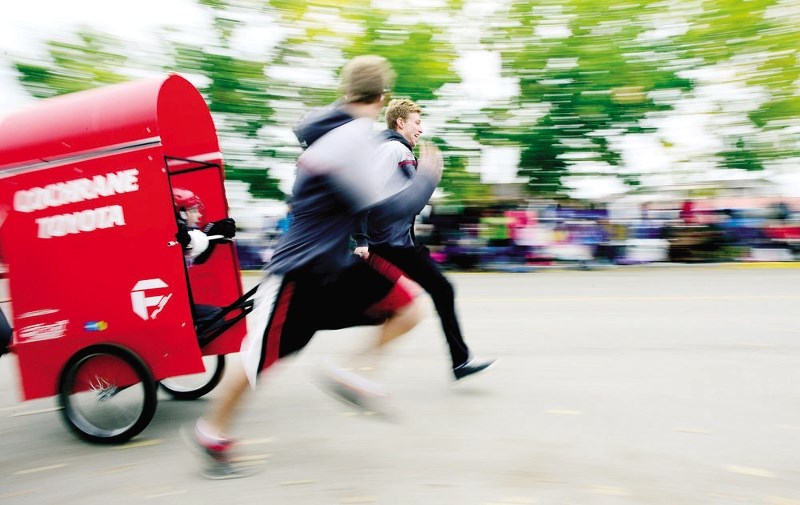 Cochrane Toyota runs in the Outhouse Races Sept. 27.