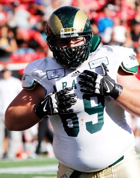 University of Regina Rams&#8217; Bryce McKinnon is back on defensive line, after the Cochrane Cobras 2013 grad spent his rookie Rams season on the offensive line.