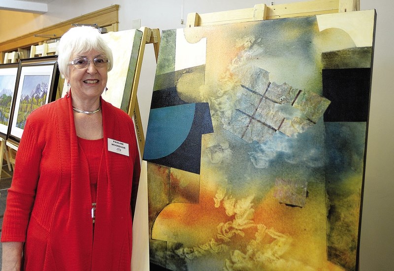Pauline McGregor, an artist with the Foothills Art Club, at last year&#8217;s Fall Art Show and Sale.