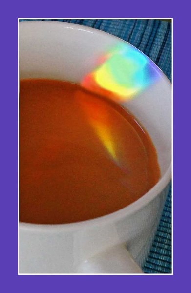 A rainbow of many colours kissed my coffee cup with a lesson on friendship and unity in diversity.