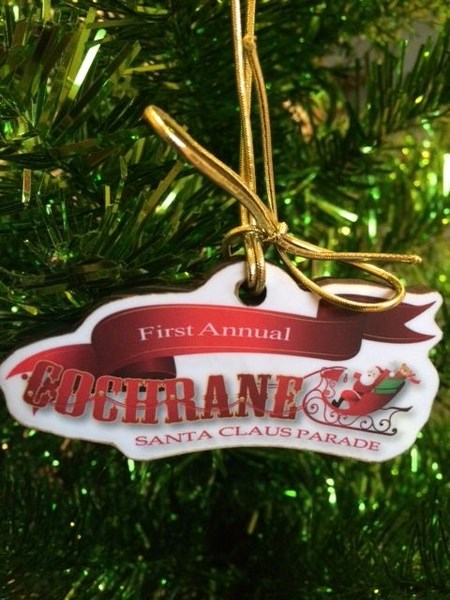 The first annual Cochrane Santa Claus Parade ornament.