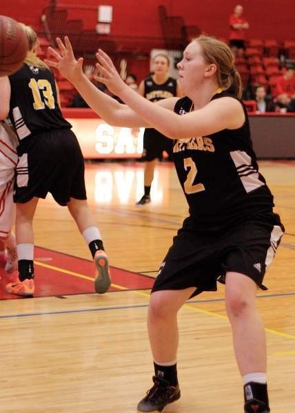 In her second year with Medicine Hat College Rattlers women&#8217;s basketball team, Cochrane High Cobras 2013 grad Kristen McNab is gaining confidence in Alberta Colleges