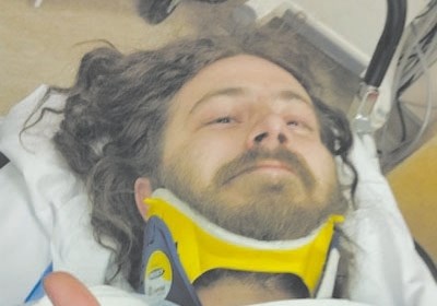 Kyle Peters spent a number of hours at Foothills Medical Centre in Calgary being assessed for injuries after he was rear-ended Dec. 7. on Highway 1A.