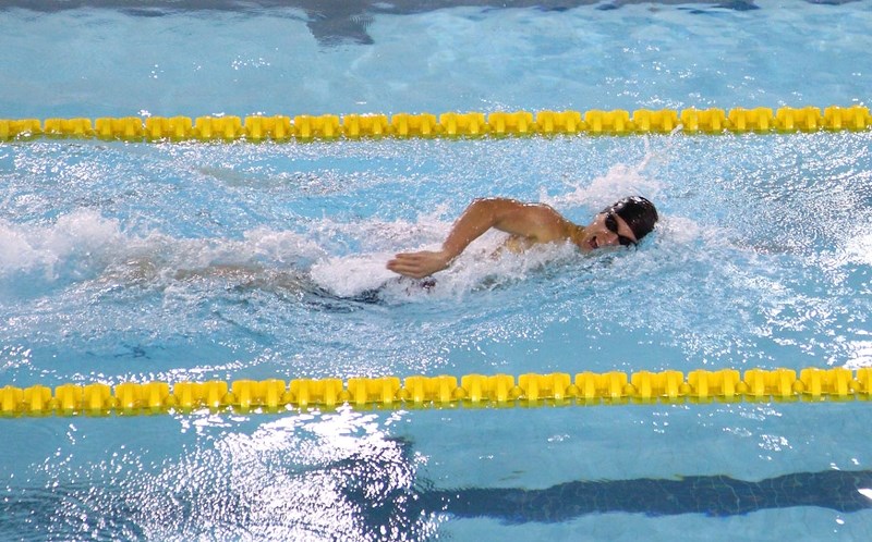 Former Cochrane Comets swimmer Connor Matthezing now swims for Killarney Club in Calgary, and joins the University of Calgary Dinos swim team in the fall.