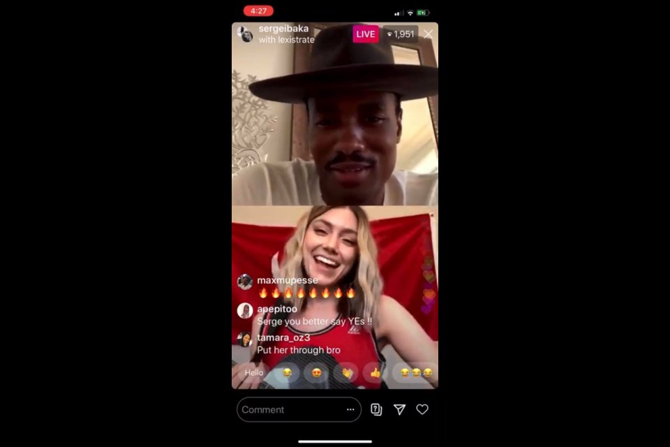 Lexi Strate performs for Toronto Raptors forward Serge Ibaka during his 'How Talented Are You?' challenge over Instagram live. 

Submitted Photo