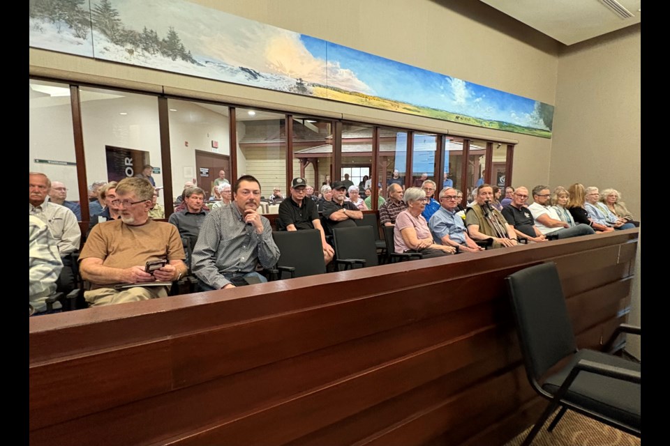 Concerned citizens packed themselves into council chambers to speak at the June 11 public hearing. 