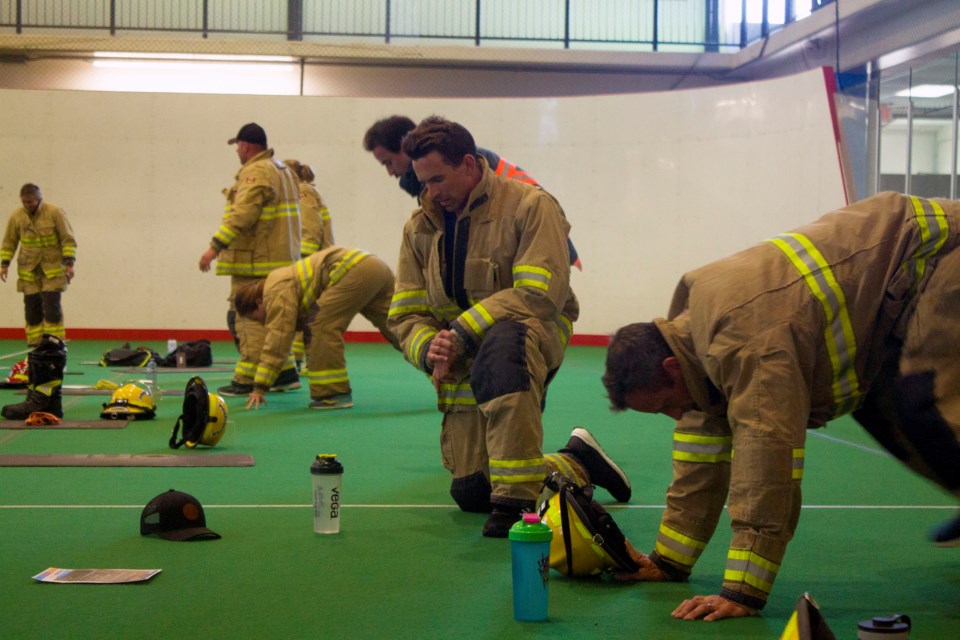 For the 9/11 Tribute Memorial Workout , firefighters and participants completed 412 exercises on Sept.8 to remember the emergency workers who 