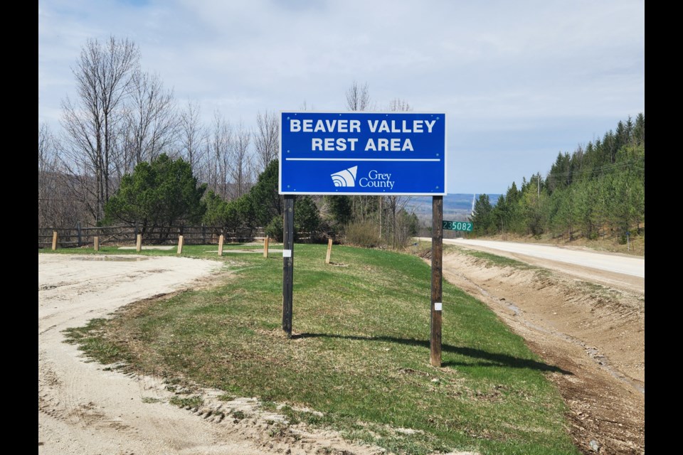 The rest stop the overlooks Beaver Valley.