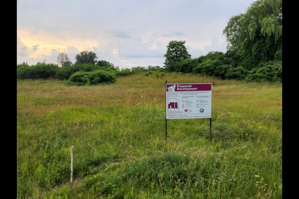 The site of the proposed Blue Meadows development in Thornbury.