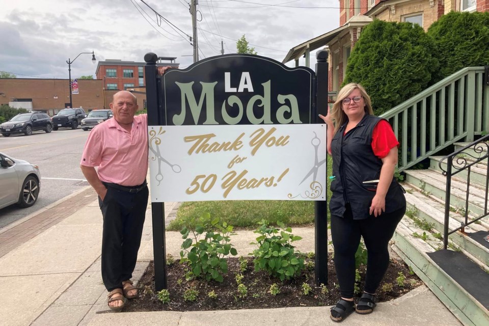 Owners Sam Boggia and his daughter, Carla Boggia, celebrate La Moda's 50th anniversary on June 15. 