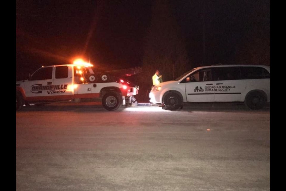 The Georgian Triangle cargo van broke down on Highway 89. Supplied photo