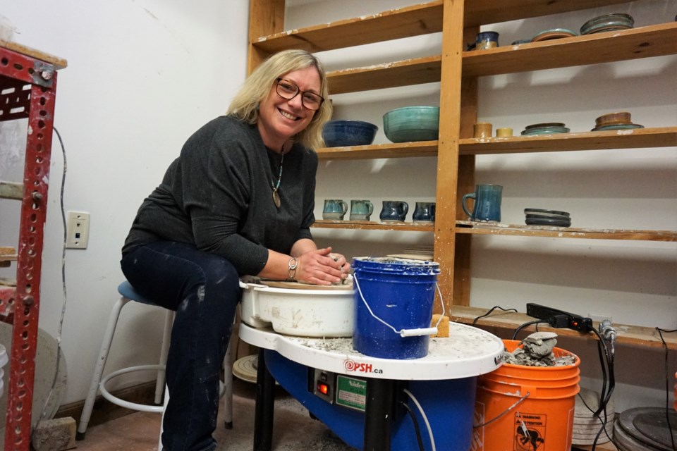 Kelly Bradley is the artistic force behind Georgian Bay Pottery in Collingwood.