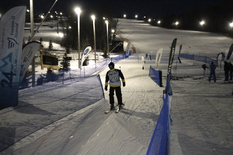 The 24h Blue Mtn relay event means skiers and snowboarders have to be on the hill overnight trying to help rack up runs for their team. Contributed photo